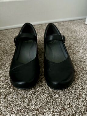 Dansko Fawna Black Leather Mary Jane with Buckle Size 39